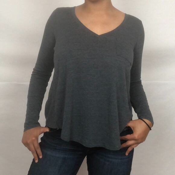 Chaser Tulip Back Triblend Jersey Long Sleeve Tee - Picture 2 of 3